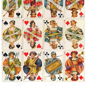 Printable Vintage Playing Cards Bernhard Dondorf special custom edition for Jacob Bagges Soner of Stockholm, 1928