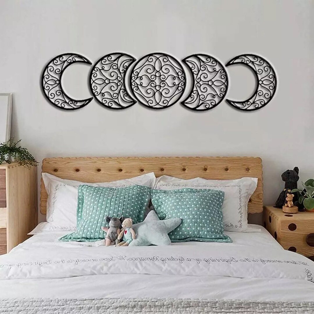 5pc Wooden 3D Moon Phases Wall Decor - Etsy