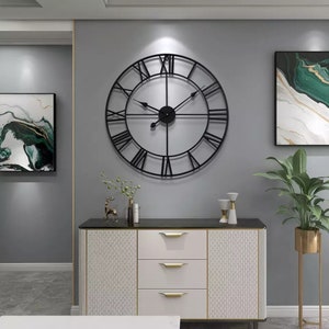 Modern 3D large Roman Numeral Wall Clock