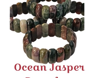 Estilo de brazalete de pulsera Ocean Jasper