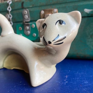 Vintage Small Cat Planter Ceramic Collectable Decor MCM
