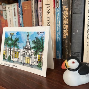 Aba, Nigeria Temple Watercolor Greeting Card