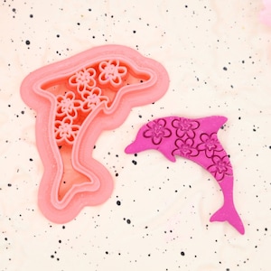Floral Dolphin - Polymer Clay Cutter