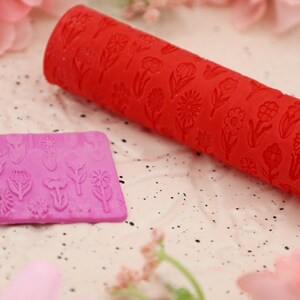 Spring Flowers - Resin High Quality Texture Roller for Polymer Clay #124