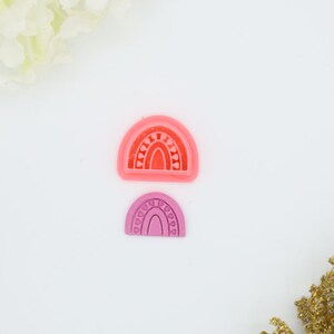 Mini Heart Rainbow - Polymer Clay Cutter