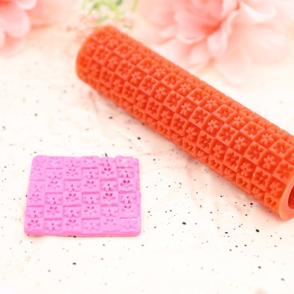 Flower Checker - Resin High Quality Texture Roller #138