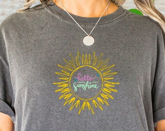 Sunshine Shirt, Spring Shirt, Woman Spring Shirt, Sun Tshirt, Retro Spring Tee, Unisex Spring Tshirt, Comfort Colors Tee, Bella Canvas Shirt