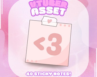 Vtuber / Pngtuber Sticky Note Asset MEGAPACK | FULLY CUSTOMIZABLE ...