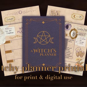 Witchy Digital Planner: Spell Tracker, Wheel of the Year (Printable PDF)