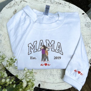 Embroidered Portrait From Your Photo Sweatshirt, Sweatshirt With Photo, Personalized Portrait Sweatshirt For Women, Mother's Day Gift