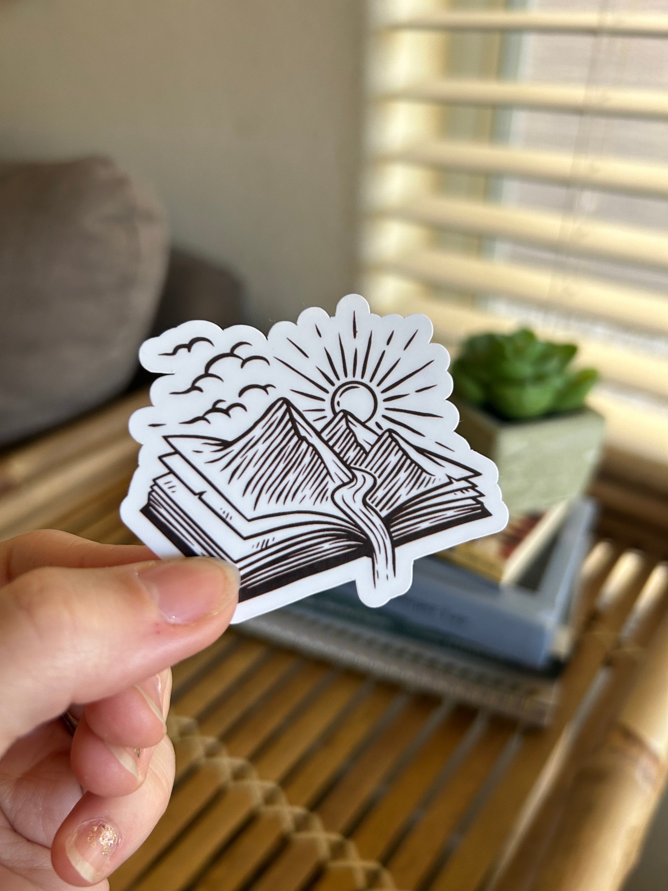 Waterproof Vinyl Sticker | the World is an Open Book | Stickers for ...