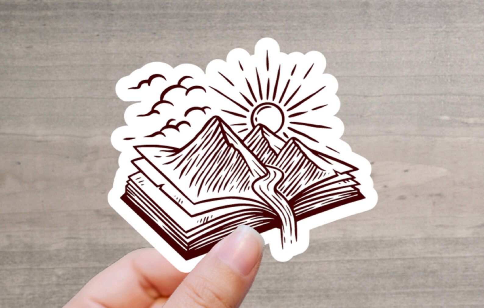 Waterproof Vinyl Sticker | the World is an Open Book | Stickers for ...
