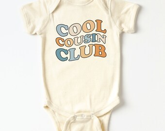 Cool Cousin Club Baby Onesie® , Cousin Crew Bodysuits , Cousins Printed Onesies® , Groovy Retro Printed Onesies® , Cousin Graphic Tees