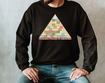 Swanson Pyramid Of Greatness Sweatshirt , Parks And Rec Sweatshirt , Ron Swanson Sweatshirt , Funny Parks And Rec Shirt , Gildan Sweatshirt