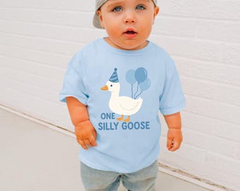 One Silly Goose Birthday Shirt , Cute First Birthday Shirt , Goose Birthday , Silly Goose Shirt , Silly Goose Birthday Decor , Boy Goose