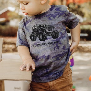A Little Dirt Never Hurt Toddler Shirt - Toddler Off Road Shirt - Toddler Boys Printed Tees - Boys T-Shirts