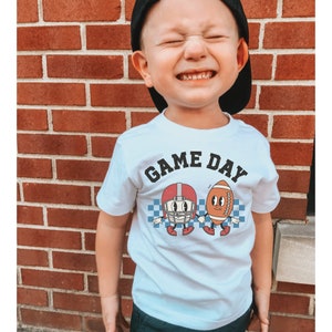 Game Day Tee , Football Season Shirt , Football Boys Tee , Toddler Football Shirt , Retro Character Shirt , Retro Football Shirt , Game Day