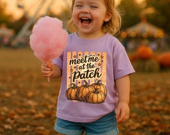 T-shirt « Rendez-vous à la cueillette de citrouilles », T-shirt mignon pour tout-petit sur le thème de la cueillette de citrouilles, T-shirt vintage d'automne, T-shirts pour enfants, T-shirts d'automne pour tout-petits