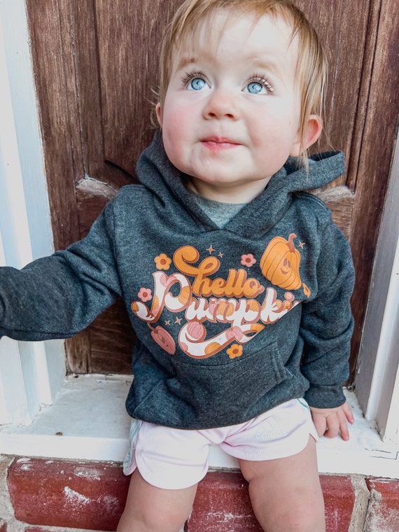 Hello Pumpkin Toddler Girl s Sweatshirt Toddler Hoodies for Fall Pumpkin Spice Toddler Shirt Fall Hoodie Toddler Girl s Sweatshirt Etsy