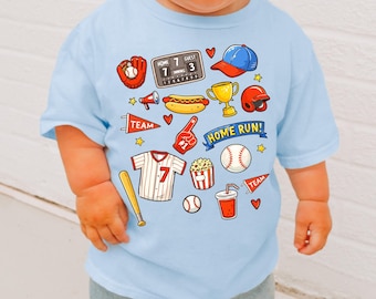 Baseball Game Kids Shirt , Cute Retro Baseball Shirt , Toddler Gameday Tshirt , Vintage Kids Baseball Tshirts