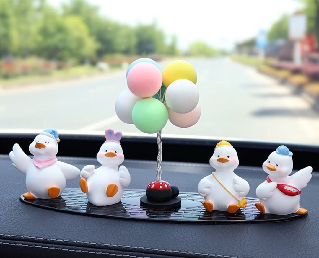 Set of 4 Cute Ducks Car Dashboard Accessory Little Duck Car Etsy
