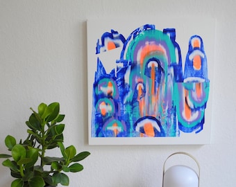 Abstract acrylic painting on canvas | Abstract painting | Abstract art | Acrylic painting | Unique, original