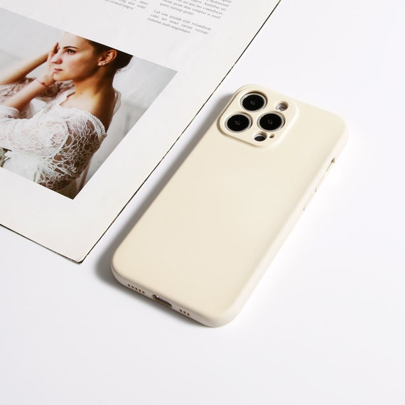 Ivory Liquid Silicone iPhone Case - iPhone 13, 13 pro/max, 14, 14 pro/Max, 15, 15 pro, 15 promax, 16, 16e, 16 pro, 16 promax