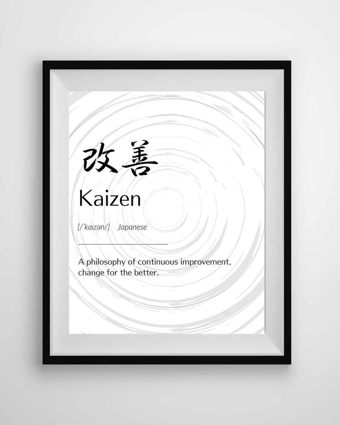 Kaizen change for the Better // Japanese Art // Quotes // Digital Print
