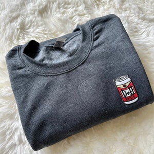 Duff Beer Crewneck, The Simpsons, Homer, Beer, Whiskey, Rum, Clothing, gifts for him, College Gift, Drinking gift for him Crew Neck