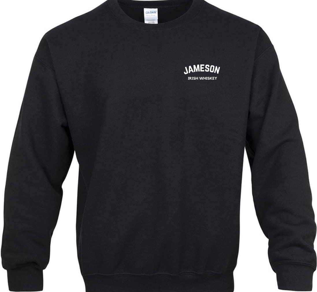Jameson Whiskey Crewneck, Irish Whiskey, Sweatshirt, Vinyl Sweater