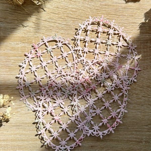 Ensemble de 4 grilles ovales roses découpées, idéales pour la journalisation, la fabrication de cartes, le scrapbooking