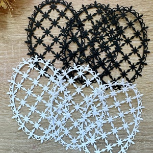 Ensemble de 4 grilles ovales découpées, idéales pour la tenue d'un journal, la fabrication de cartes, l'album de scrapbooking