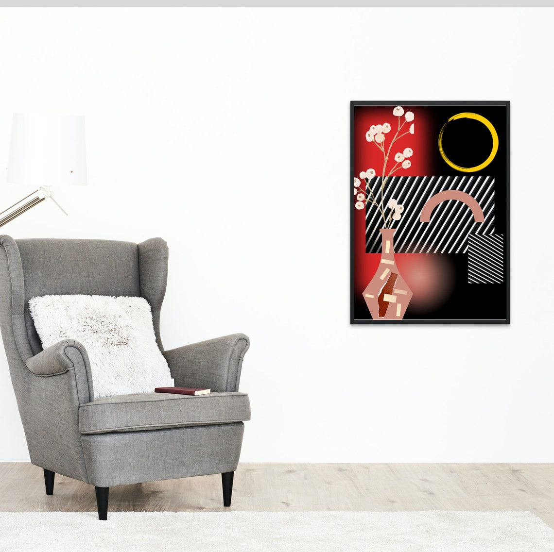 Wall Art Black Art Abstract Art Etsy