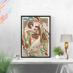 Brama Jurajska; paleta retro arc-en-ciel; Plakat science fiction z dinozaurami