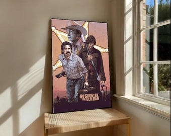 No Country for Old Men - 2007 - Movie Poster - Film Poster - Cinema Poster