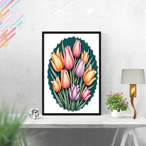 Tulipes Vintage Poster