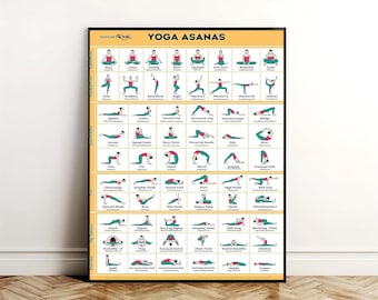 SPORTAXIS Yoga Poses Poster- 64 Yoga Posters