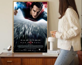 MAN OF STEEL - Movie Poster - Film Poster - Cinema Poster - Art Poster For Gift - Henry Cavill Kevin Costner