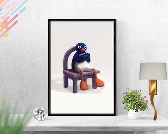 Penguin in anger poster