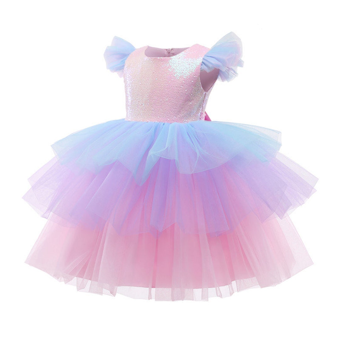 Girl's Rainbow Tutu Dress Girls Party Dress Dress for - Etsy