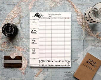 Ball Python Feeding Log – Printable Reptile Tracker