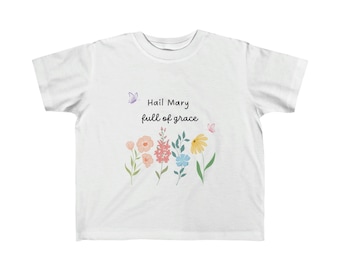 Camiseta de jersey fino Ave María para niños pequeños