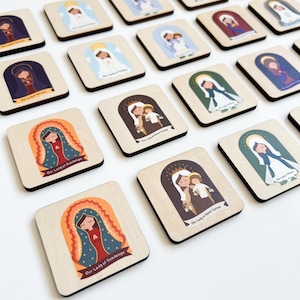 Maria-matchningsspel - Memory-spel, katolsk hemundervisning, Montessori-träleksaker, bild 5
