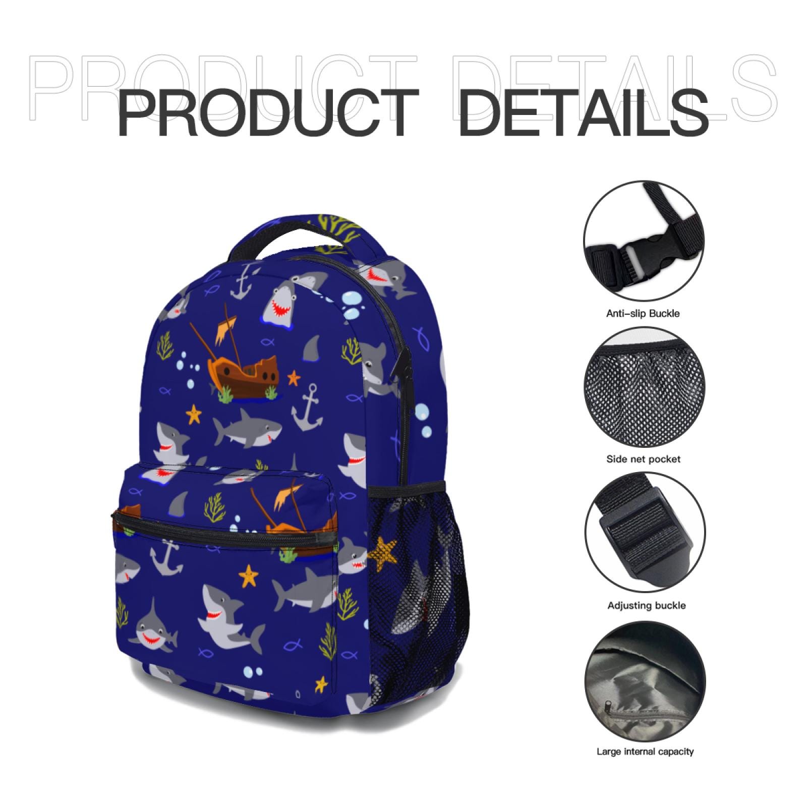 Shark Attack 6 piece backpack set Shark Attack Backpack Bundle - Fishers of Men Backpack  main image 3