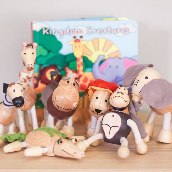 Kingdom Creatures: Sacred Safari Play & Read Set - Catholic Toy, Christian Kid, Educational Toy, Montessori Toy, Birthday Gift, Christmas