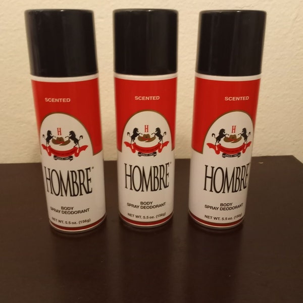 Hombre Red Deodorant Body Spray Classic für Männer (3er Pack) 5,5 Einmal pro Stück / 156g insgesamt 16,5 Oz