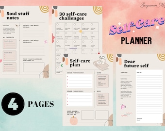 Self Care Planner | Daily Planner | Self Care Journal | Self Care Checklist | ADHD Planner | Self Love Journal | Habit Tracker Printable