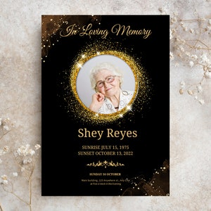 Printable Funeral Program Template Obituary Template for Funeral Memorial Program Funeral Program Announcement Editable Printable Funeral