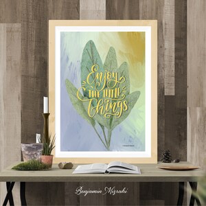 Enjoy The Little Things Wall Art - Printable Inspirational Wall Home Decor, Living Room, Wall Art, Motivational Art, Calm Corner Poster