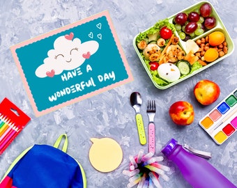 Kids Lunch Box Notes, Positive Affirmations (Digital Download)